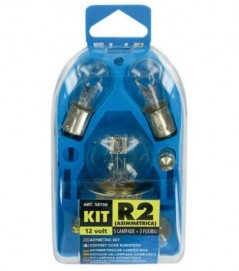 R2 Asymetrischer Glhbirnensatz 12V mit 5 Lampen und 3 Sicherung