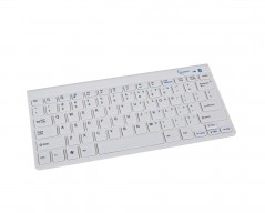 Tastatur Mini Bluetooth KB-BT-001-W-DE Slimline / Weiss