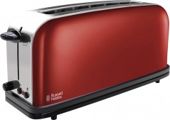 Colours Flame Red Langschlitz-Toaster / Edelstahl-Rot