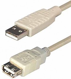 C 140-5 KH USB-A Stecker auf USB-A Kupplung 5m Blister(1Pezzo)