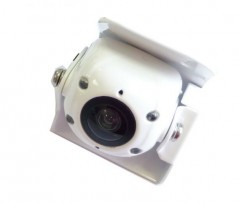 Mini Anbau-Rckfahrkamera IP 68 wei mit Mikrophone