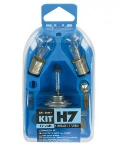 H7 Halogen Glhbirnensatz 12V mit 5 Lampen und 3 Sicherungen