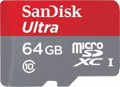 Ultra microSDXC 64GB + SD Adapter 80MB/s Class 10 UHS-I
