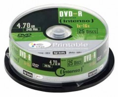 DVD-R 4,7GB 25er Spindel Printable Promopack(25Pezzo)